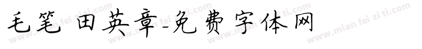 毛笔 田英章字体转换